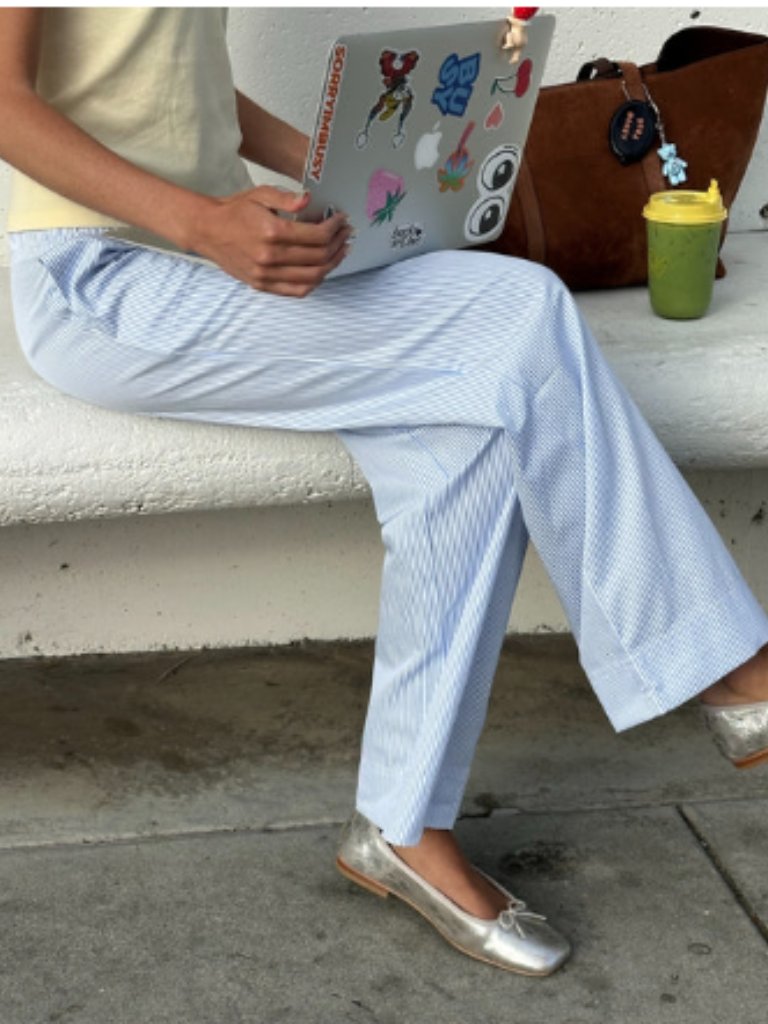 Nwt Harrison Boxer Stripe Pant In Blue Size M — image 5 of 7